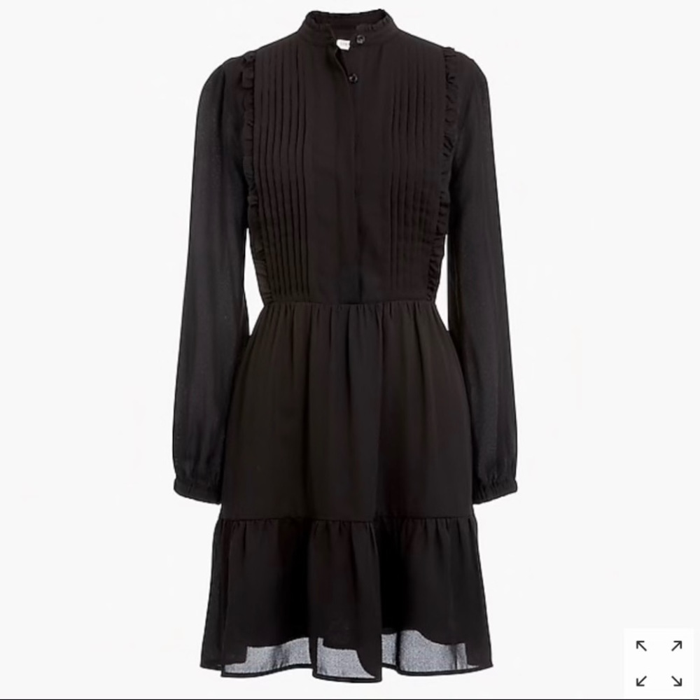 J Crew Ruffle Pintuck Dress (Wednesday Adam Vibes)